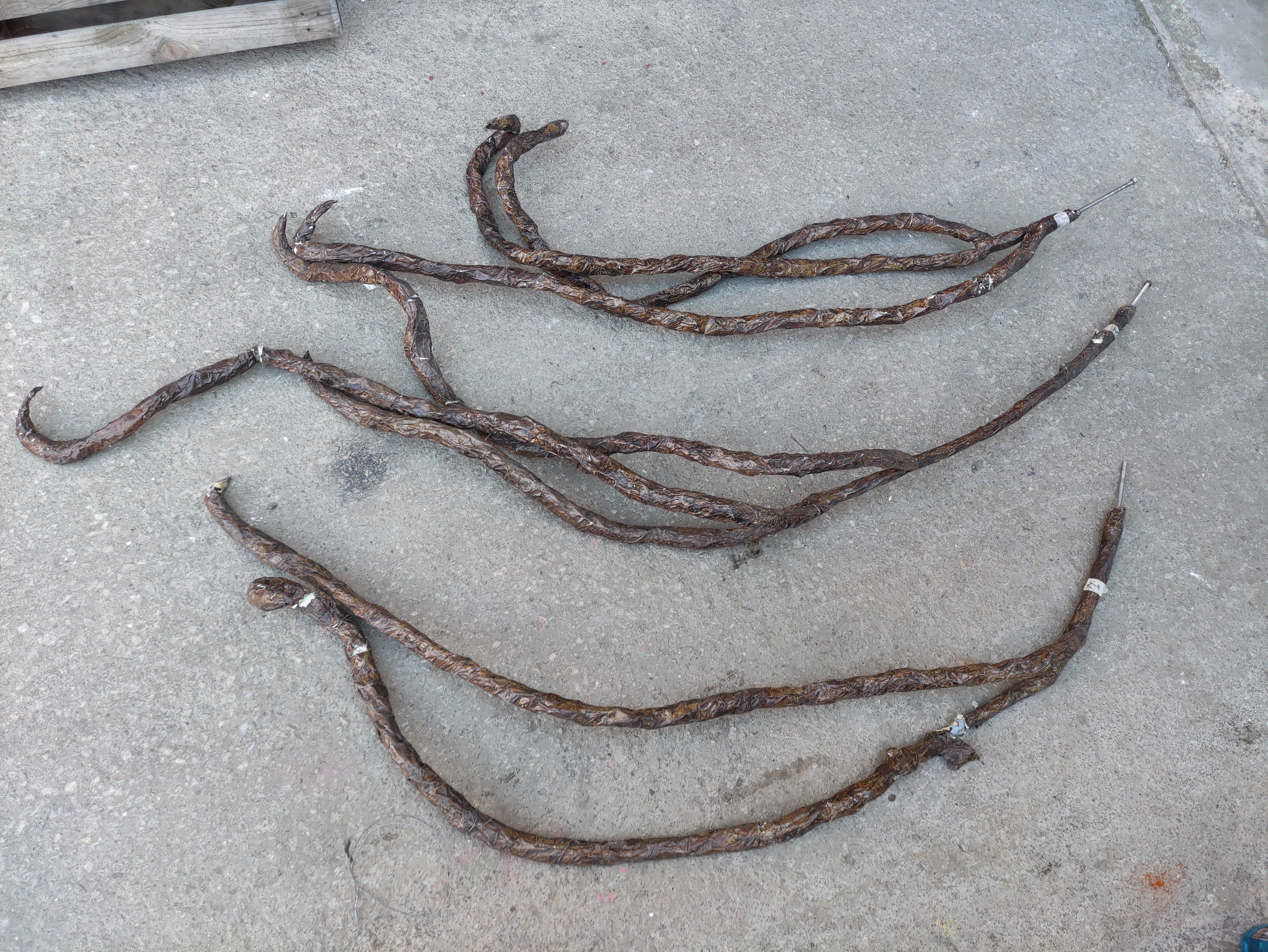 ramas liana tronco ficticio papel mache